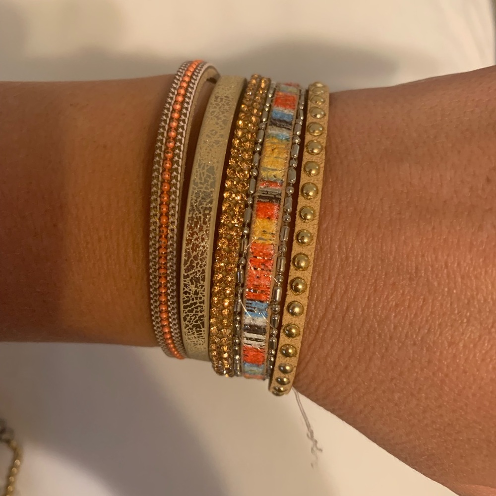 Pink and gold wrap magnetic bracelet NEW